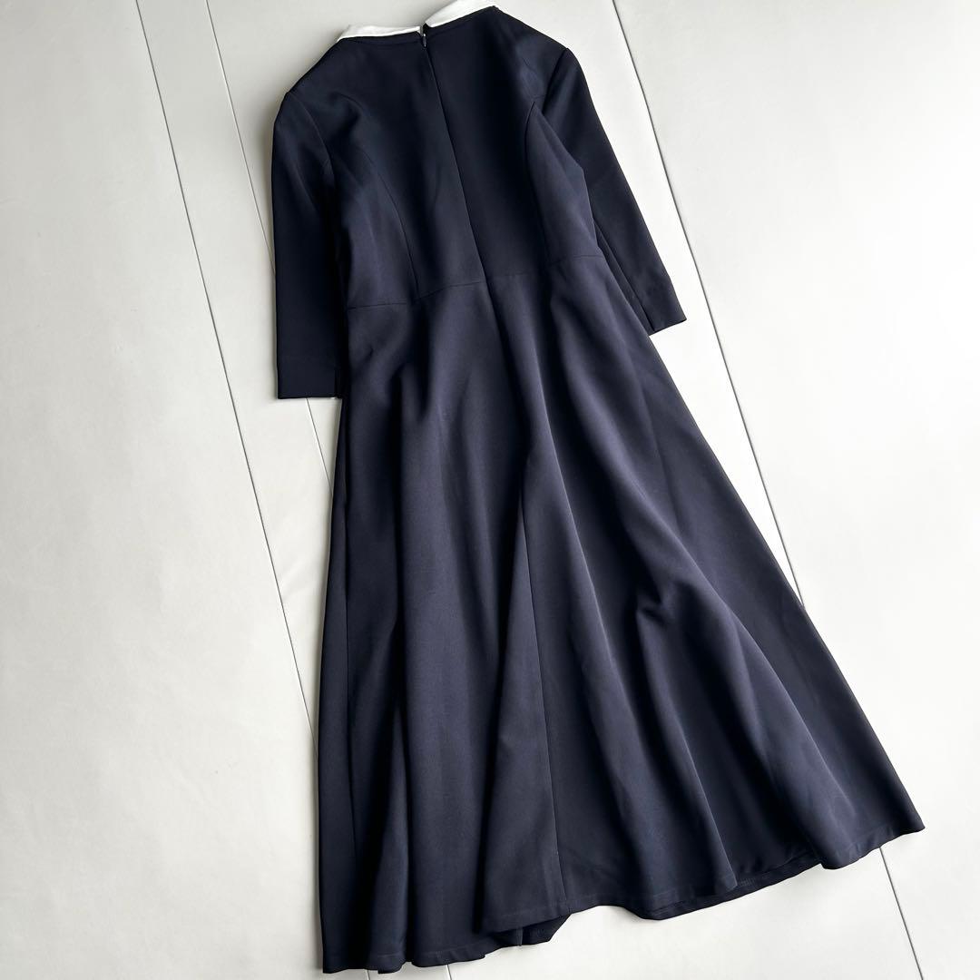 ST.ROONEY クレリックフレアワンピース ネイビー 襟付き 小柄向け 入学