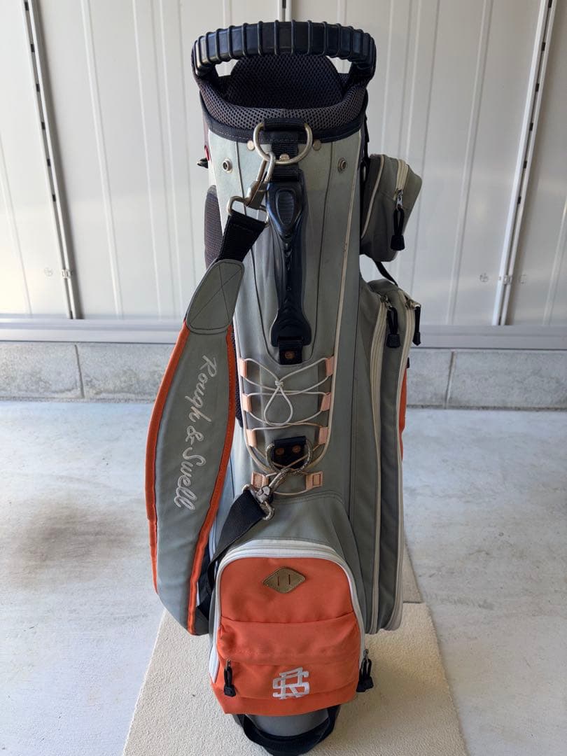 Rough & Swell キャディバッグ オレンジ/グレー