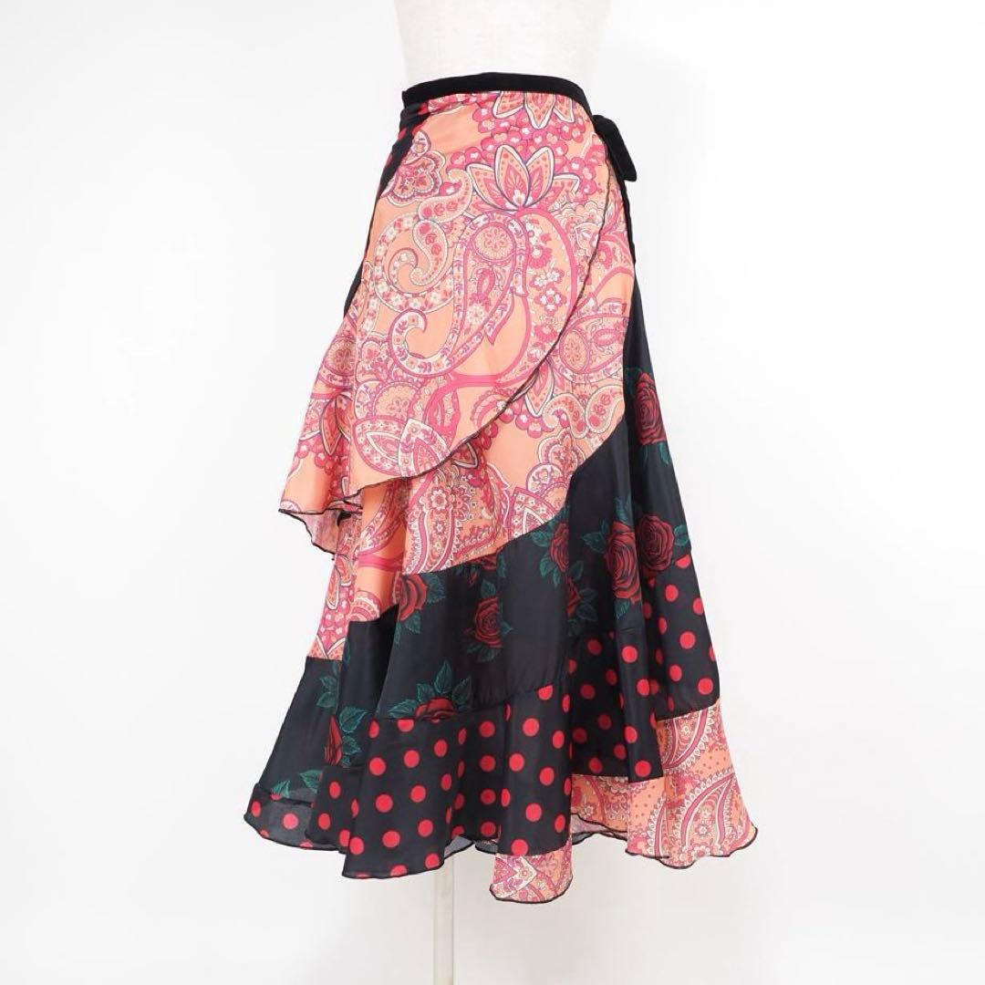 フラメンコ　巻きスカート　新品　フラメンコ衣装　ファルダ　Leirena