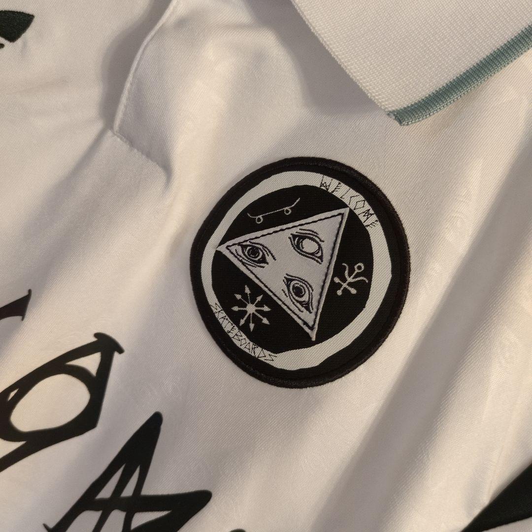 美品　adidas x welcome skateboards ゲームシャツ