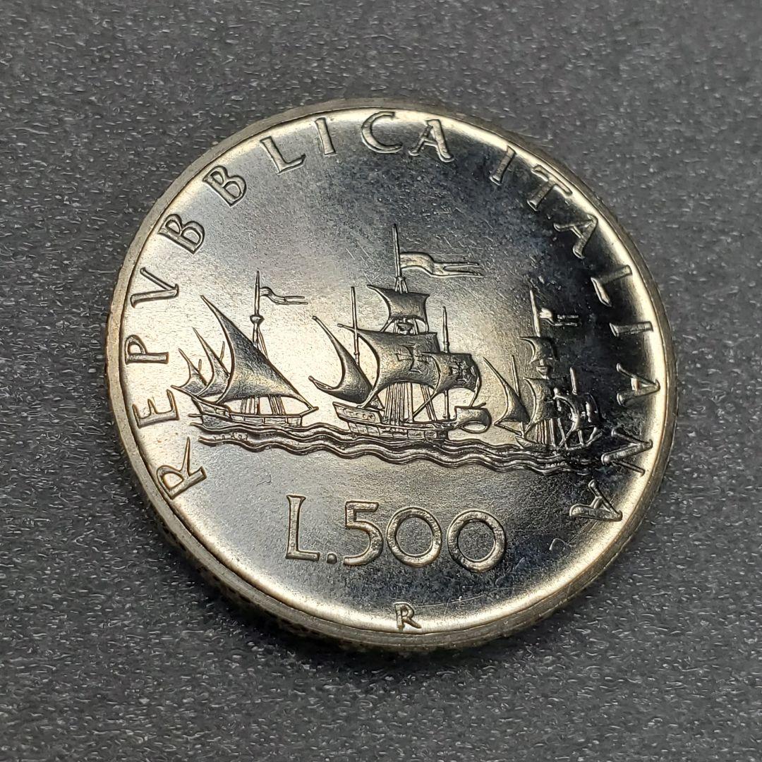 m*i様 5353.　未使用　銀貨　1980年　イタリア　500リラ　海外硬貨