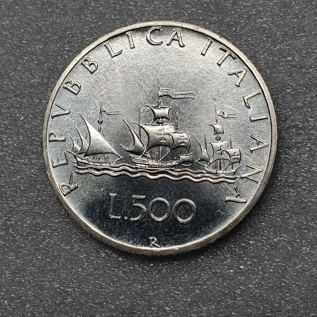 m*i様 5353.　未使用　銀貨　1980年　イタリア　500リラ　海外硬貨