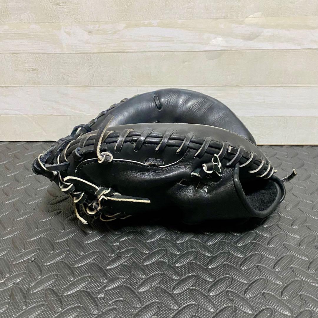 【美品】Lindbergh キャッチャーミット 硬式用 ブラック レザー 高品質