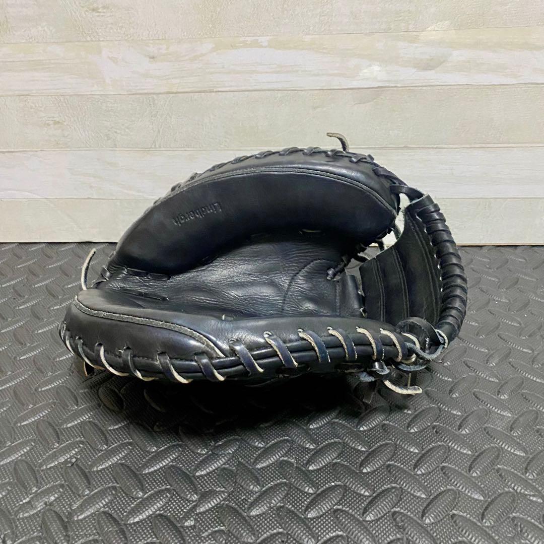 【美品】Lindbergh キャッチャーミット 硬式用 ブラック レザー 高品質