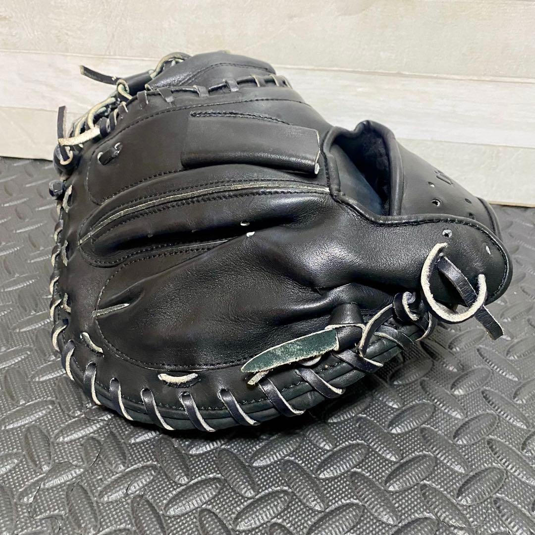 【美品】Lindbergh キャッチャーミット 硬式用 ブラック レザー 高品質