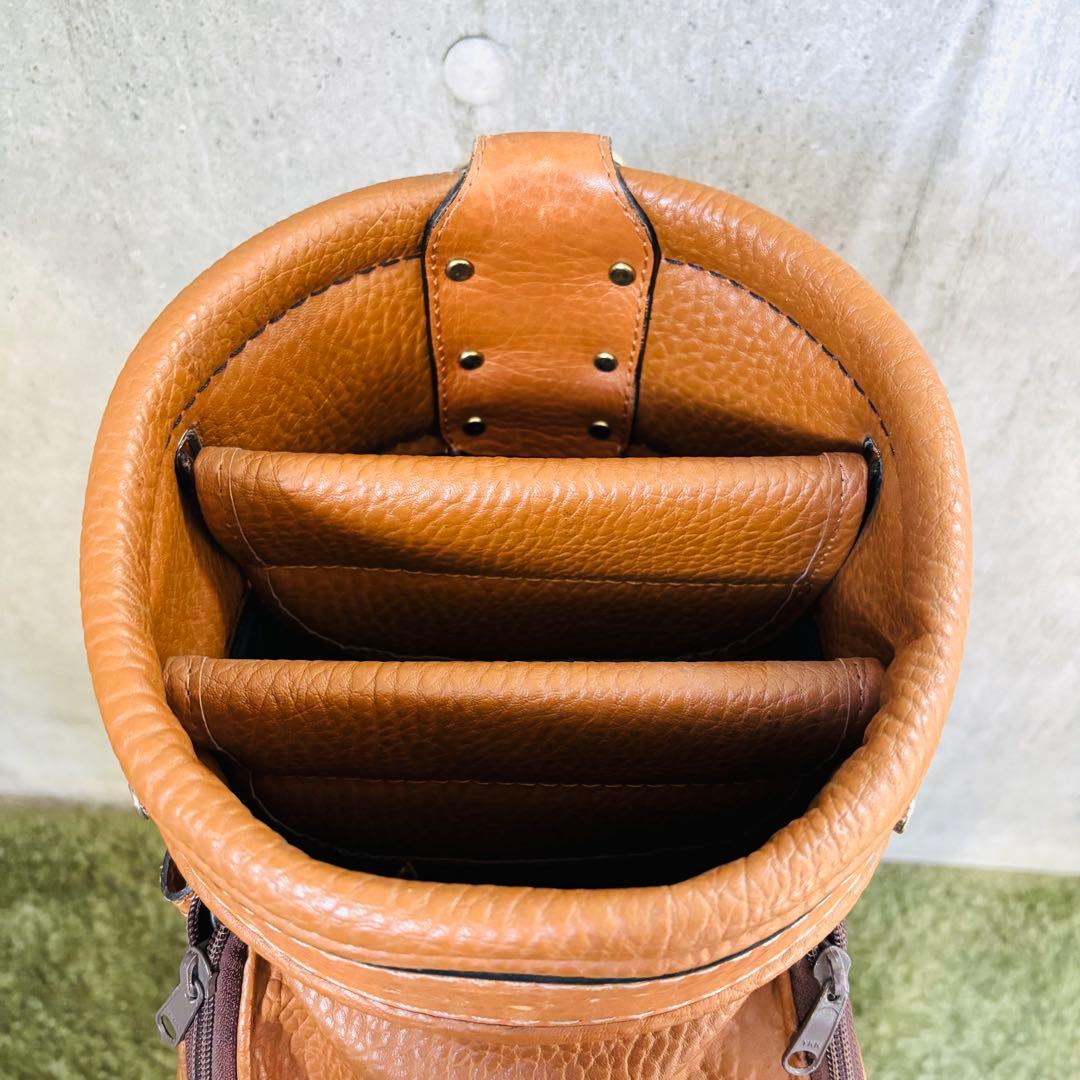 ビンテージ　バーバリー　ゴルフクラブ　キャディバッグ　ノバチェック　本革　レザー