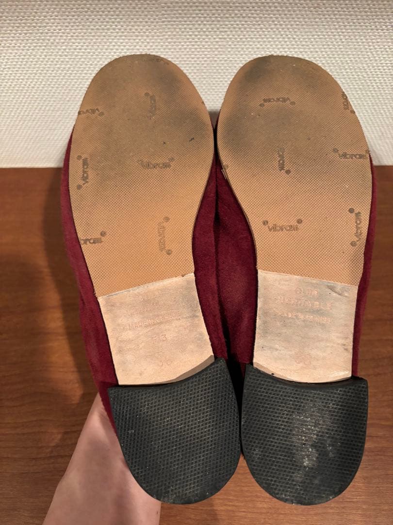 Repetto 赤 スエード バレエシューズ