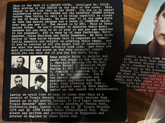 【XTCコア層向け】XTC「Go2」初期プレス英国盤レコード