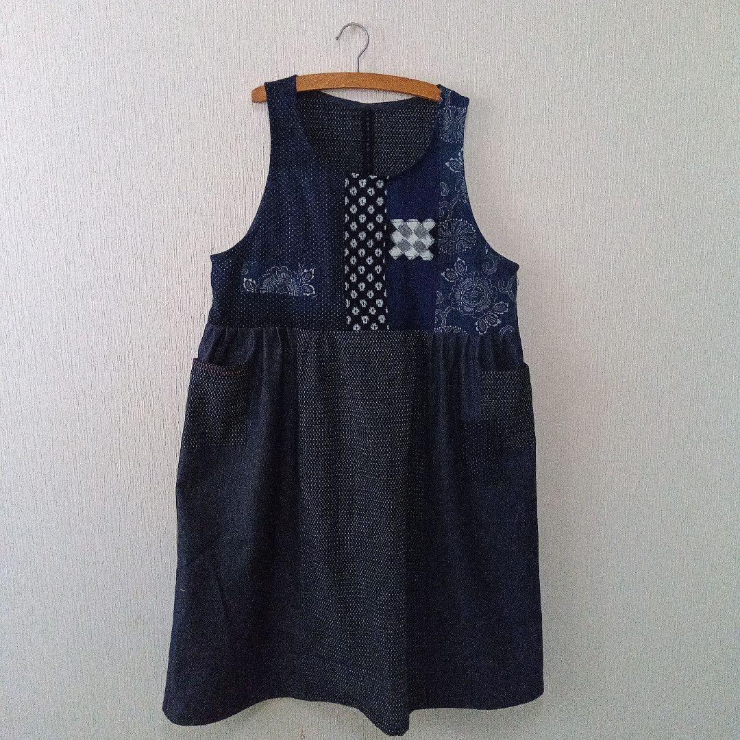 古布リメイクジャンパースカート