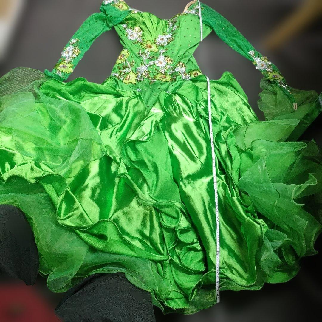 【サイズ不明】社交ダンス　ドレス　グリーン