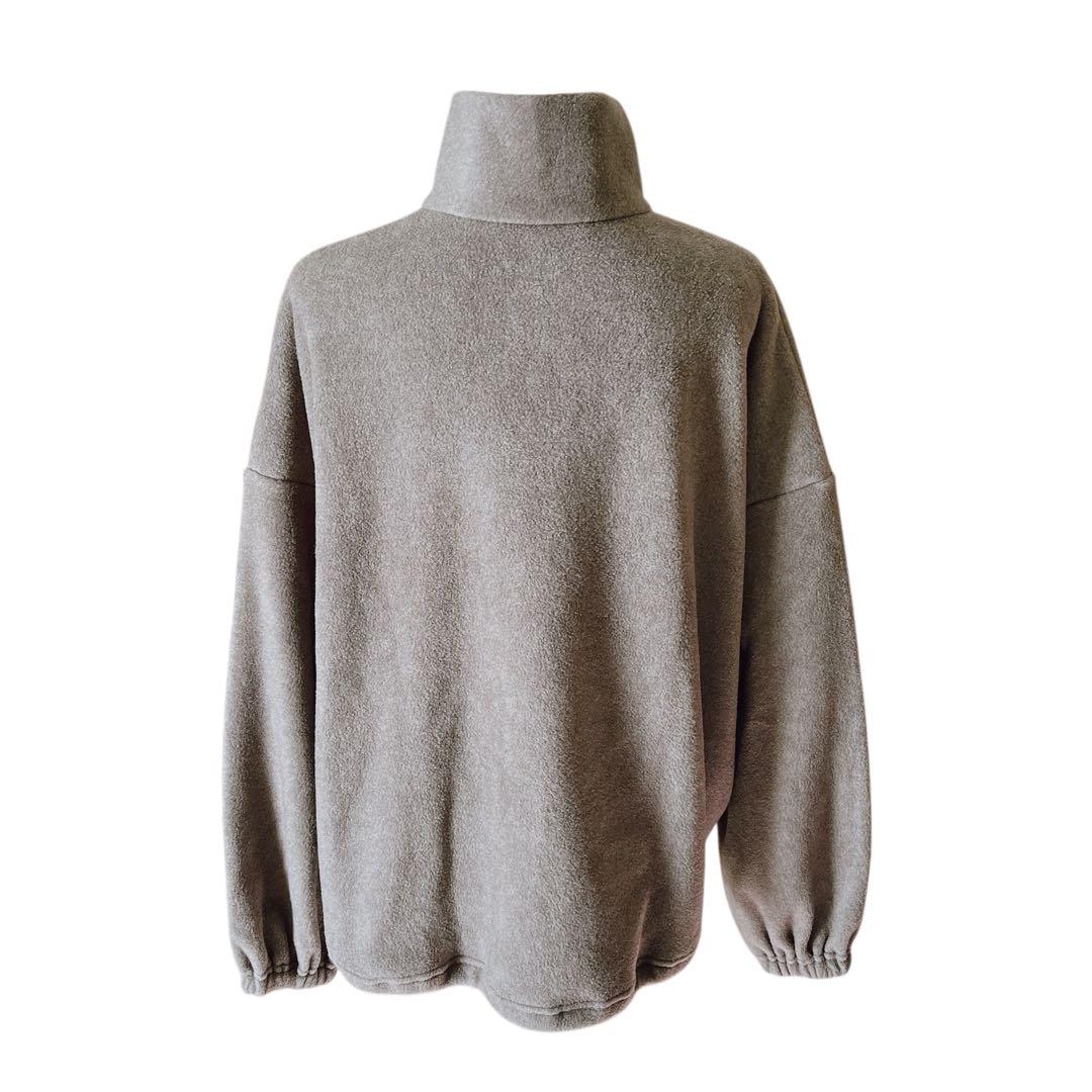 新品タグ付き❣️CLOCHE ハーフジップ フリース チャコールグレー