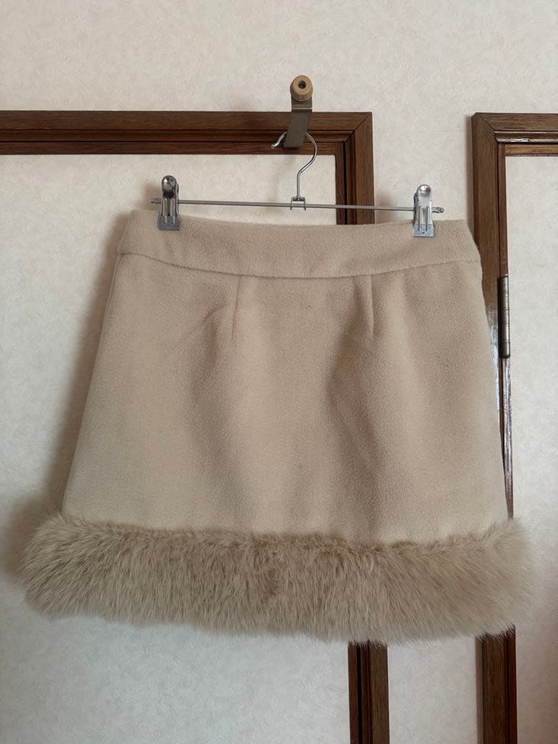 シェリミー ケープコートセットアップ ベージュ フード付きポンチョ