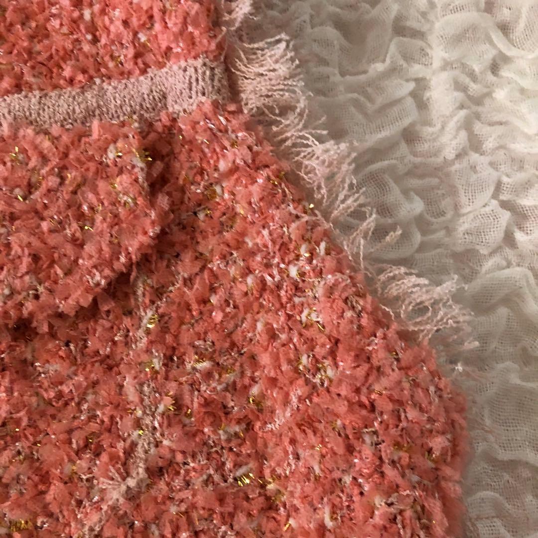 ルーニー　【洗える】ツイード風ニットジレ　ベスト