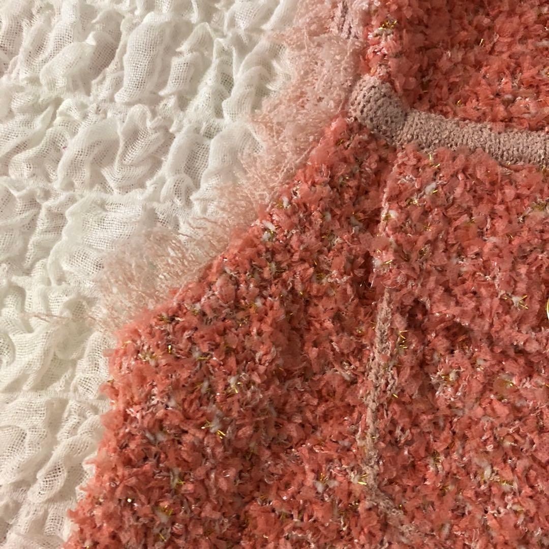 ルーニー　【洗える】ツイード風ニットジレ　ベスト