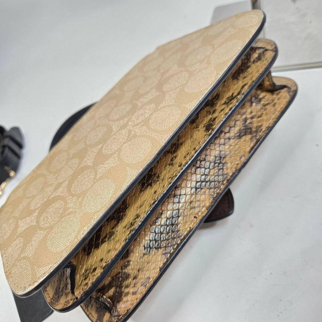 極美品 COACH ジョージ ジェム 2way ハンドバッグ パイソン