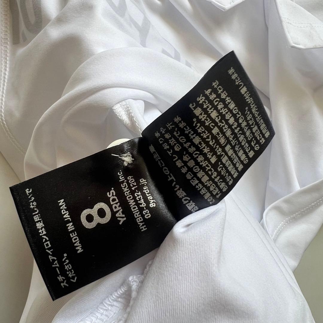 【新品】8YARDS ハチヤーズ　ポロシャツ　メンズ　ゴルフ　ロゴ　M 白