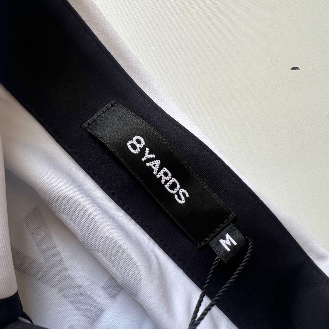 【新品】8YARDS ハチヤーズ　ポロシャツ　メンズ　ゴルフ　ロゴ　M 白