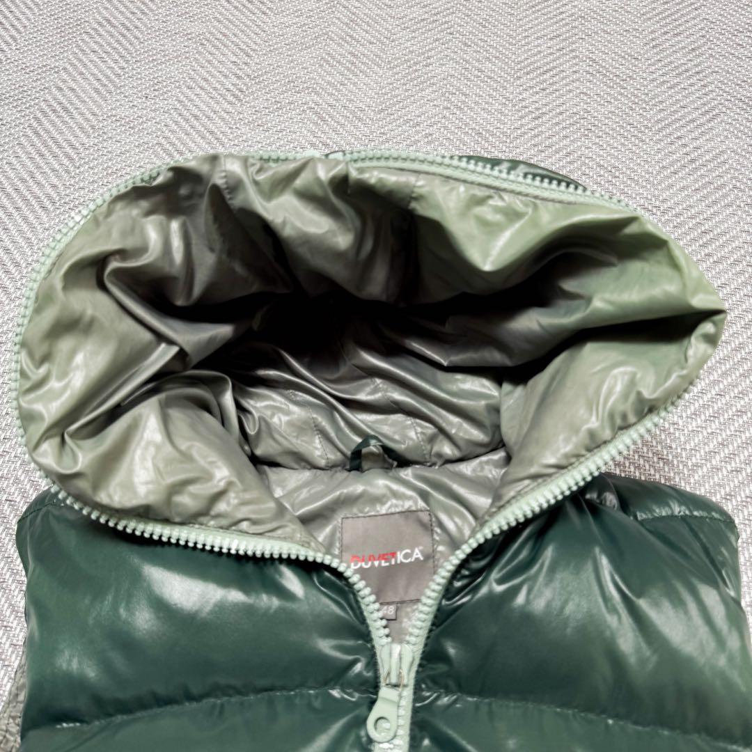 美品 デュベティカ Aristeo ダウンベスト フード グリーン 48