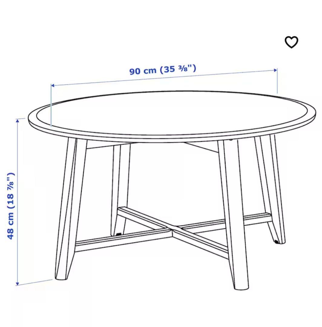 IKEAイケア KRAGSTA クラーグスタ ローテーブルホワイト 90 cm