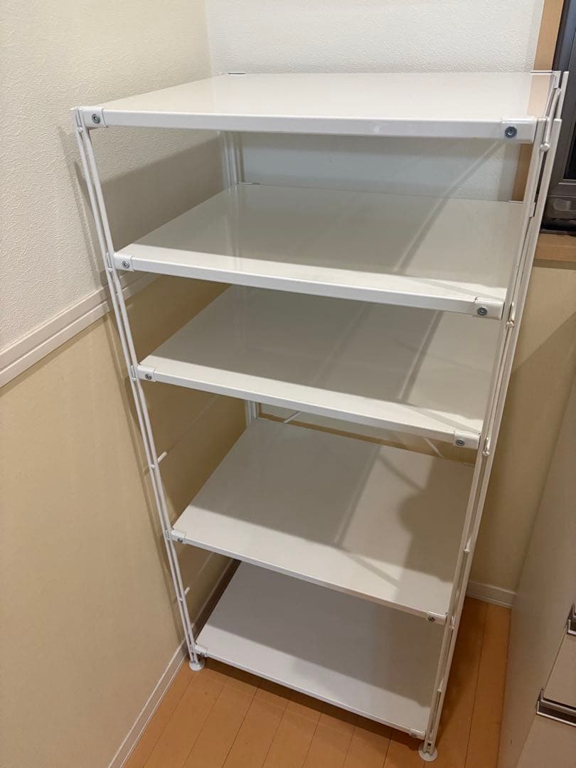 【良品】 無印良品 スチールユニットシェルフ スチール棚セット 中 ライトグレー