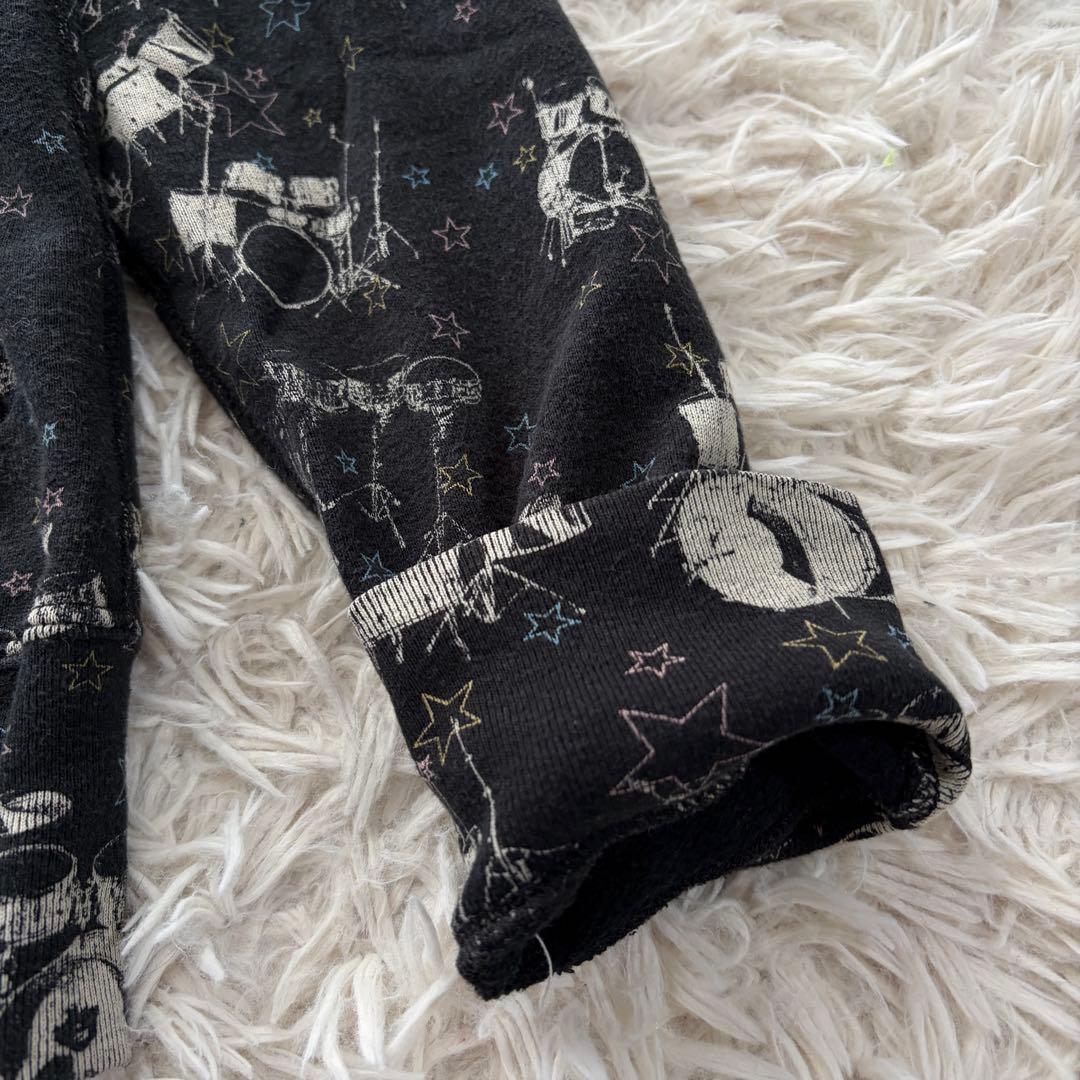 専用✨ヒステリックグラマー✨ドラムセット柄フード付ジップアップパーカーワッペンS