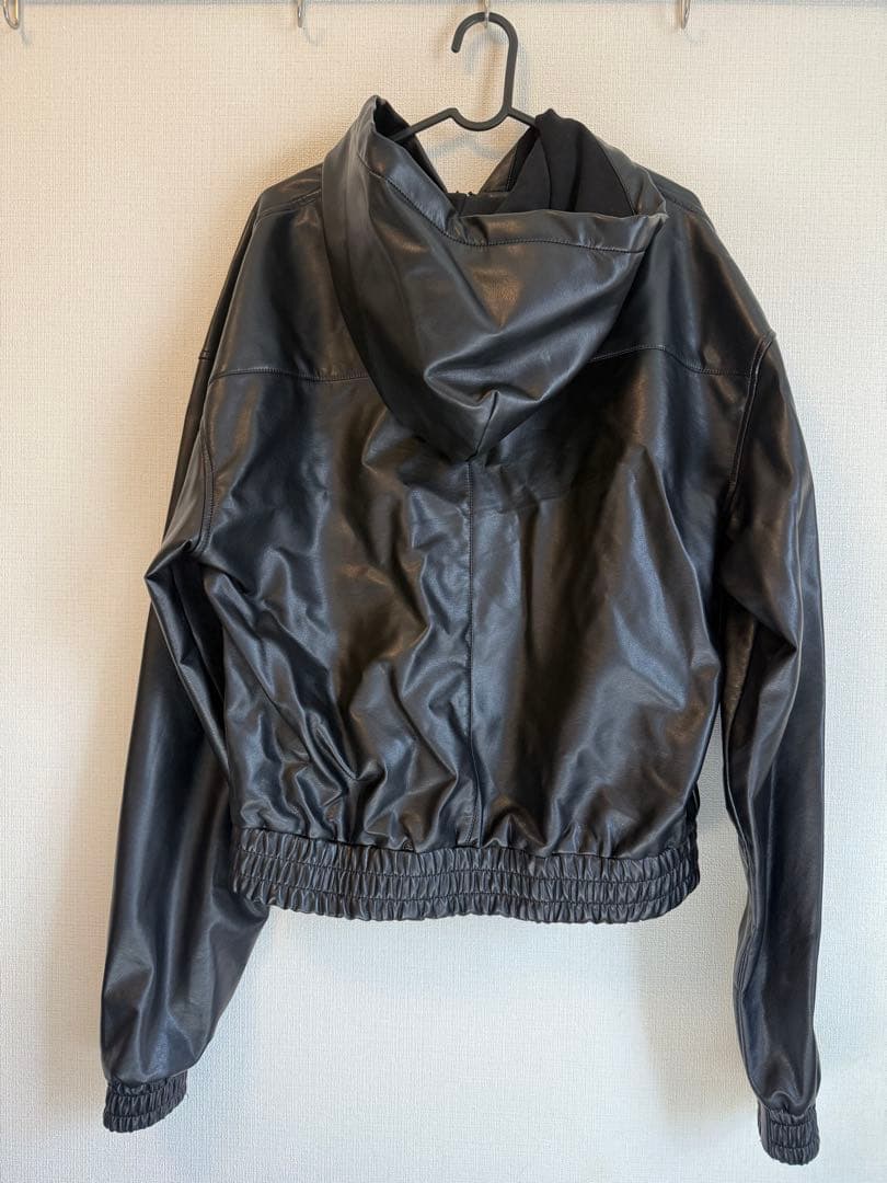 ヌビアン　ラストネスト　レザー　ジップフーディー　サイズm