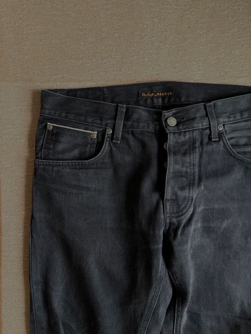 パンツ Nudie jeans grim tim black selvage w32