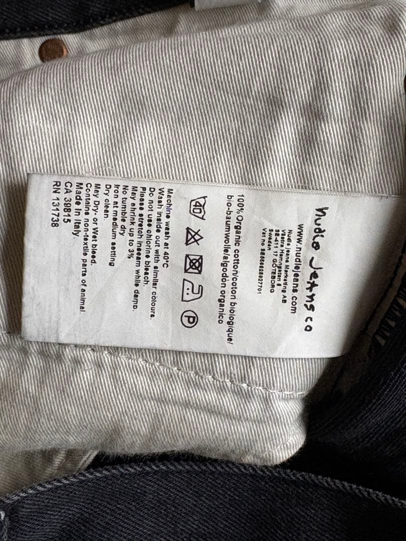 パンツ Nudie jeans grim tim black selvage w32