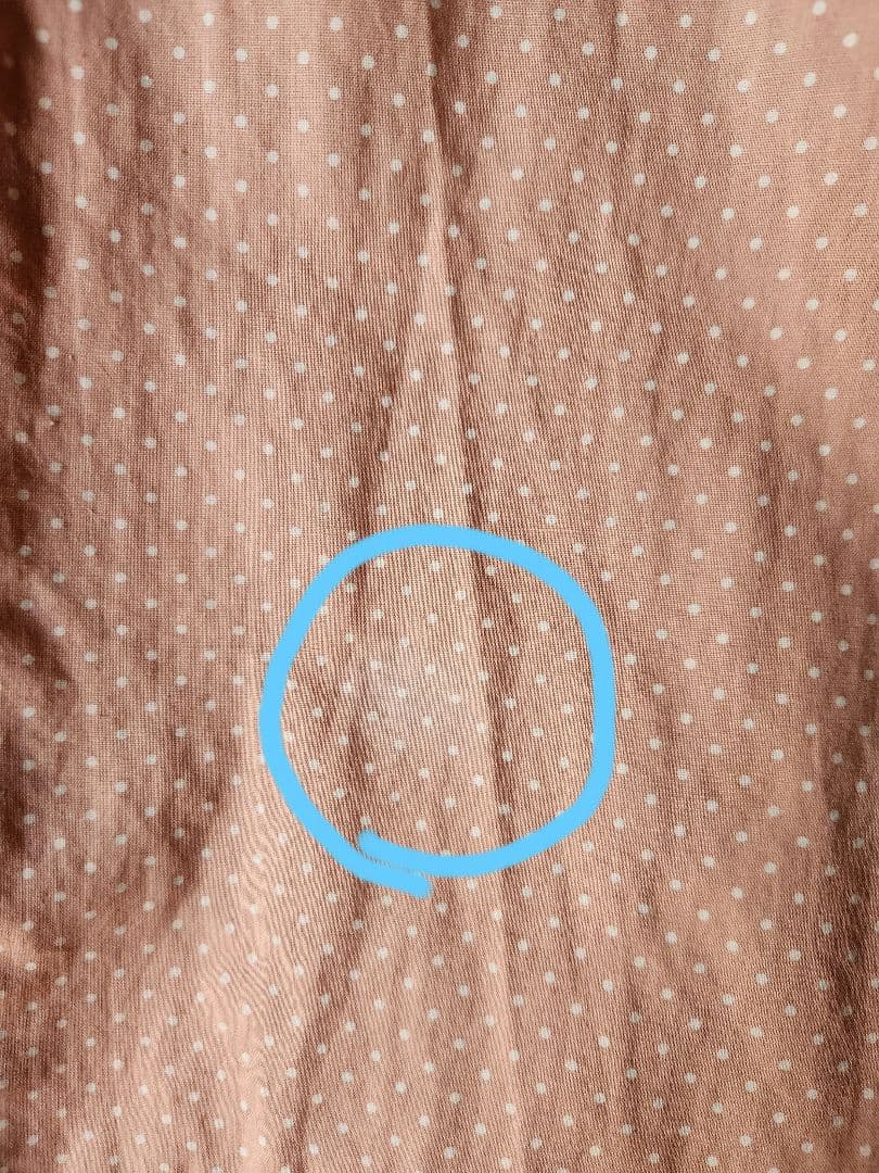 ピンクハウス くすみピンク ドット柄 半袖ワンピース　ピコフリル　リボン　F