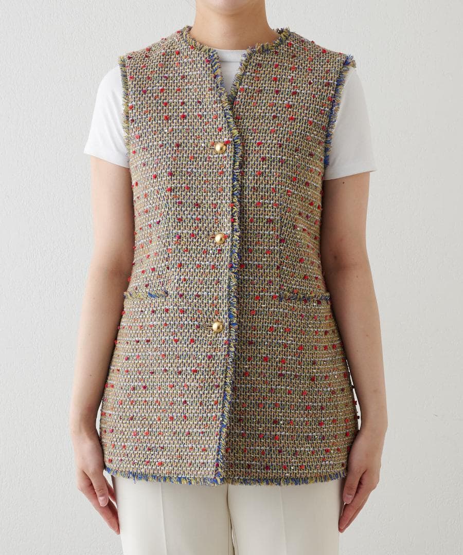 新品Drawing Numbers LINTONツイードベスト