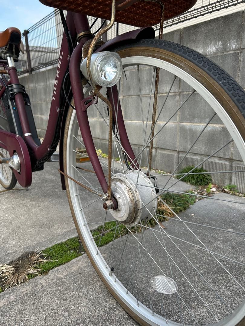 ラオックスサイクル 電動 自転車 TASKAL アシスト 直接引取り 後輪パンク