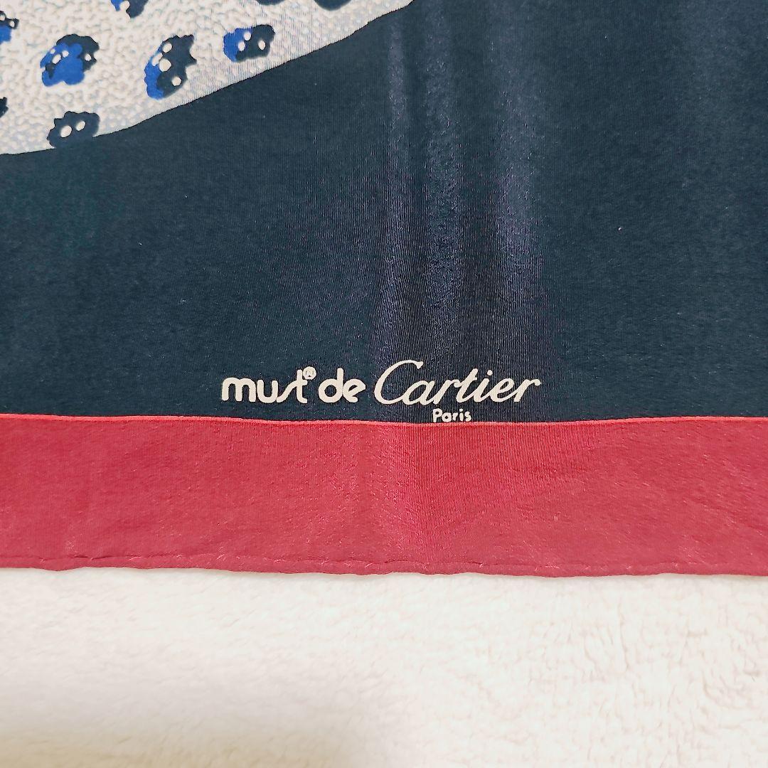 極美品✨Cartier　カルティエ　パンサーリング　大判シルクスカーフ