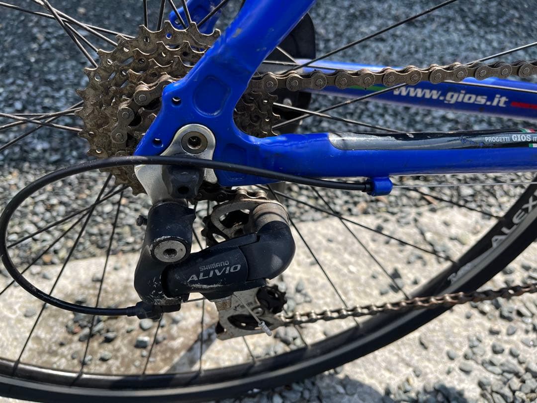 熊本　GIOS PUREの青いクロスバイク　46