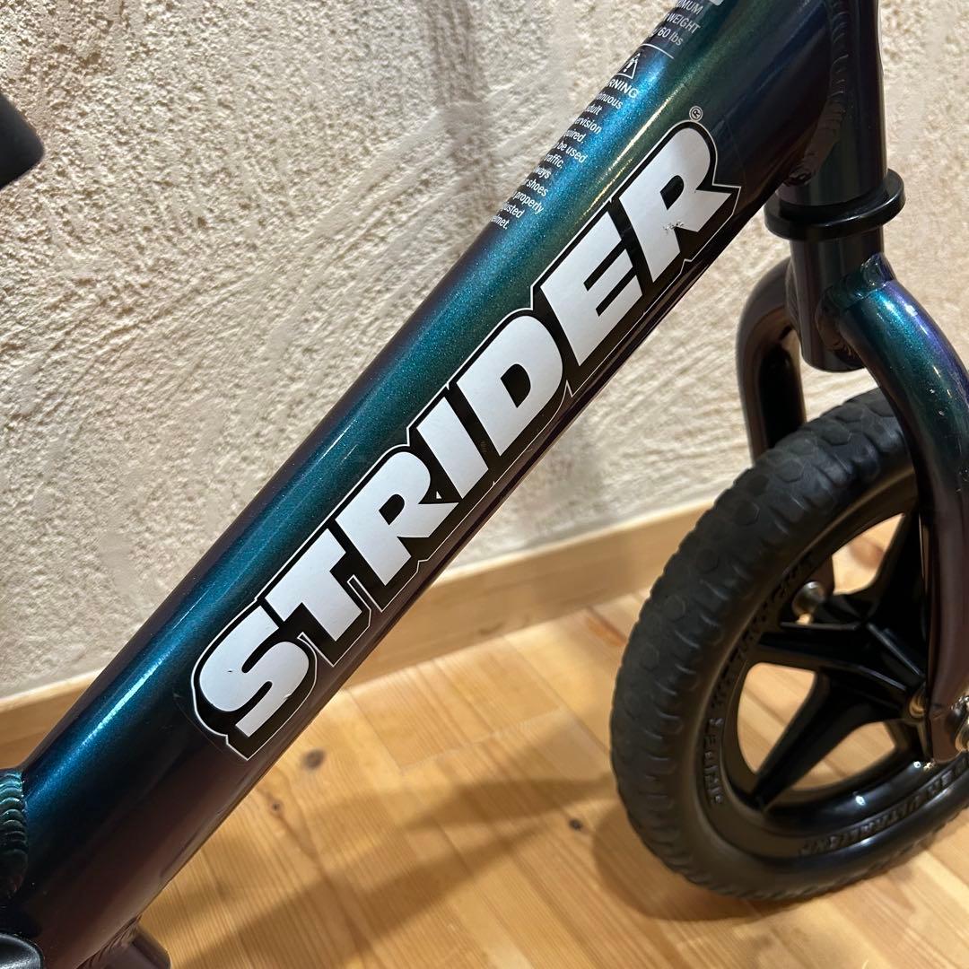 【美品】 STRIDER PRO 12インチ メタリックアクア バランスバイク