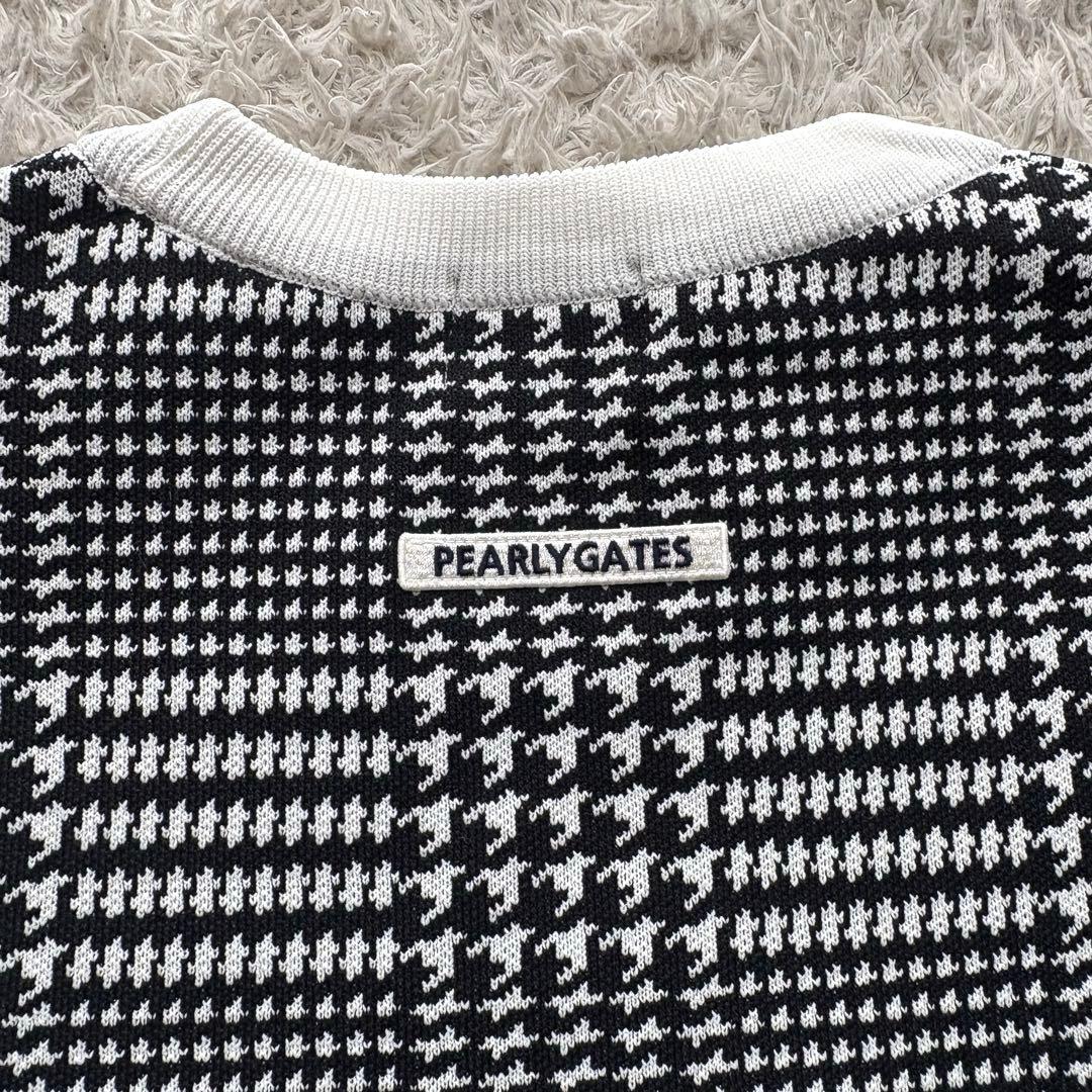 ★美品★ PEARLY GATES ストレッチ ニット グレンチェック Lサイズ