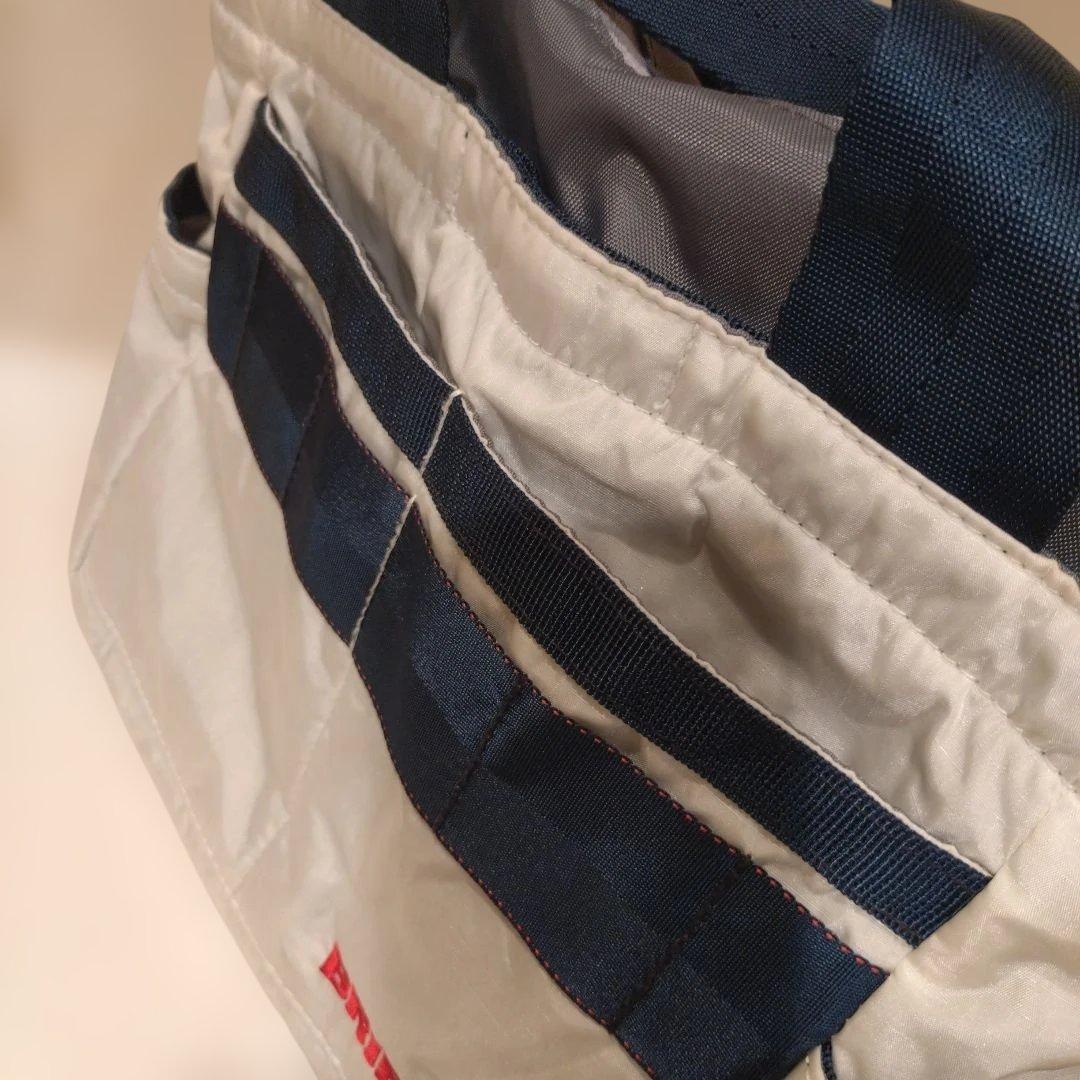 BRIEFING　カートトートバック　大容量 ホワイト☓ネイビー(内側グレー)