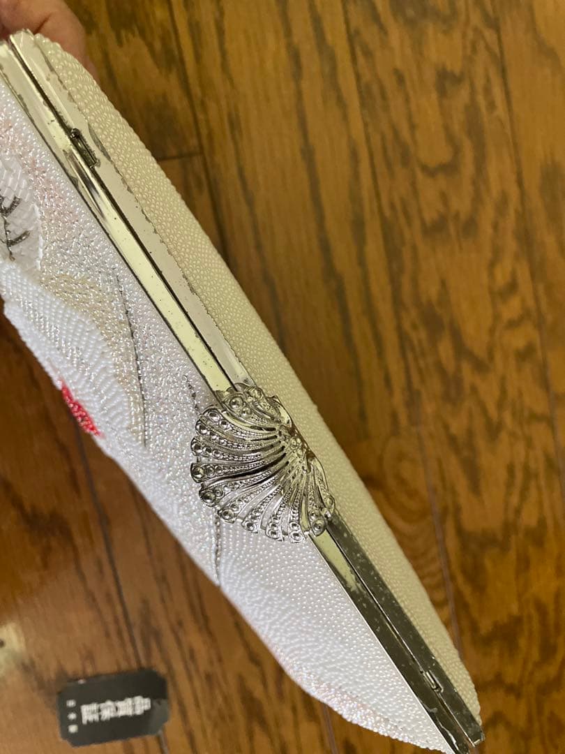 ヨウ 和装バッグ　草履　セット　手刺繍ビーズ