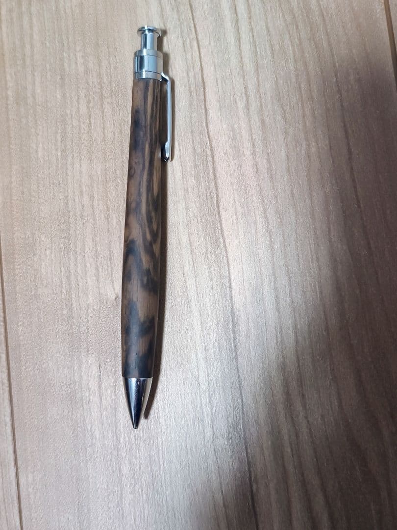 工房楔　黒柿孔雀杢　0.5 シャープペン　検索　野原工芸