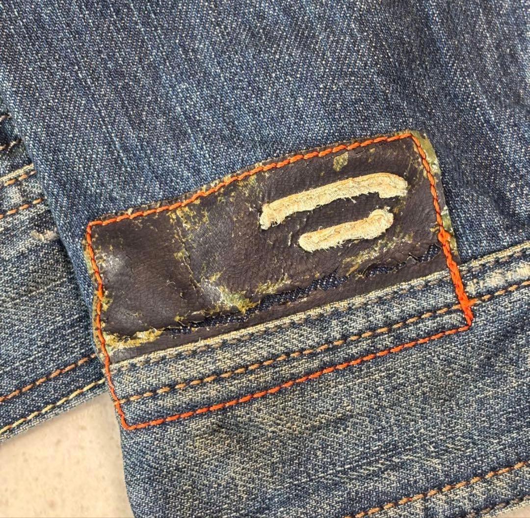 ジャケット・アウター diesel leather collar denim jacket Y2K