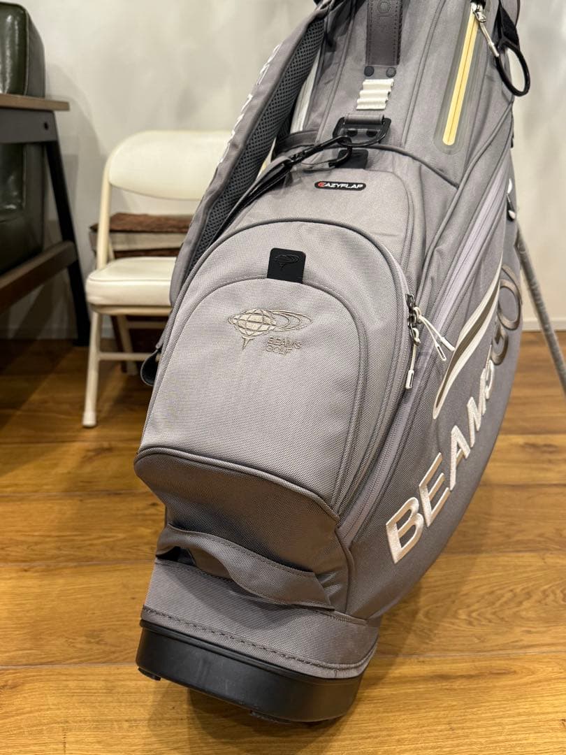 BEAMS GOLF キャディバッグ グレー
