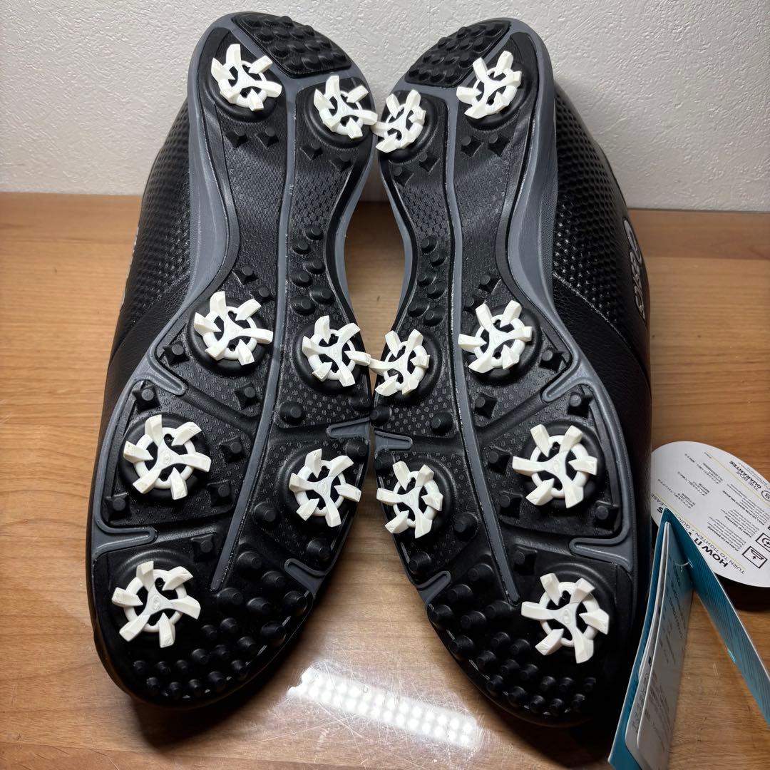 【新品】asics ゴルフシューズ　ボア　ブラック　25.5