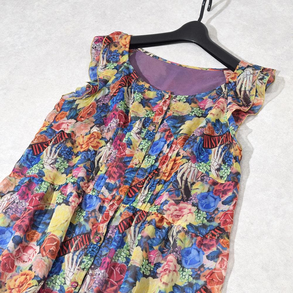 ヒステリックグラマー MYSTERY FLOWER 花柄 ティアードワンピース