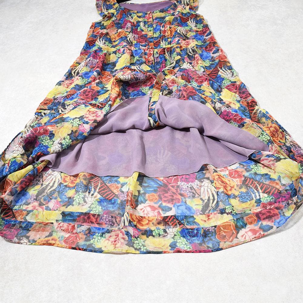 ヒステリックグラマー MYSTERY FLOWER 花柄 ティアードワンピース