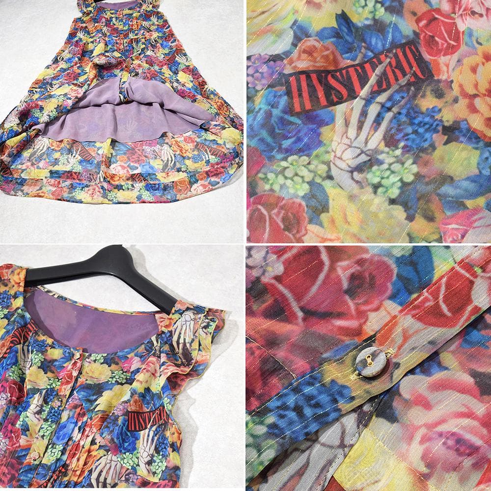 ヒステリックグラマー MYSTERY FLOWER 花柄 ティアードワンピース