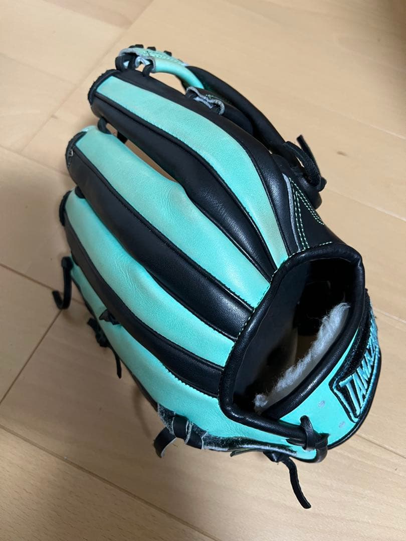 タマザワ 軟式グローブ ブラック×ターコイズ