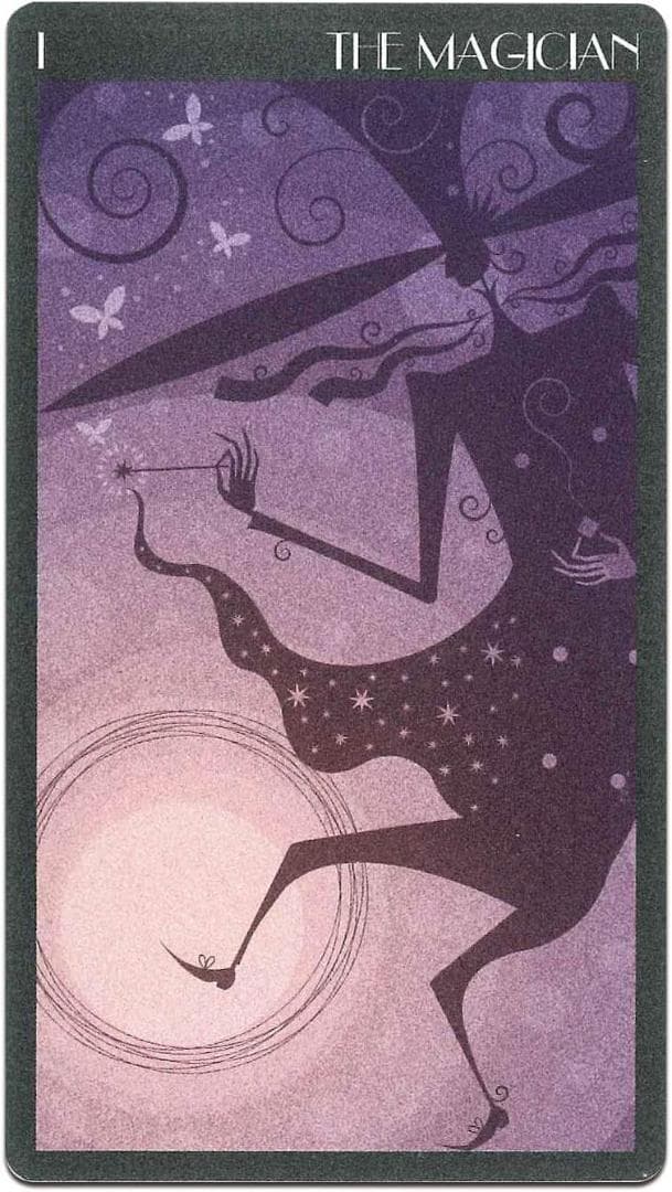 【正規品タロットカード】独特のシルエットデザインの世界観✨月影の魔術師のデッキ