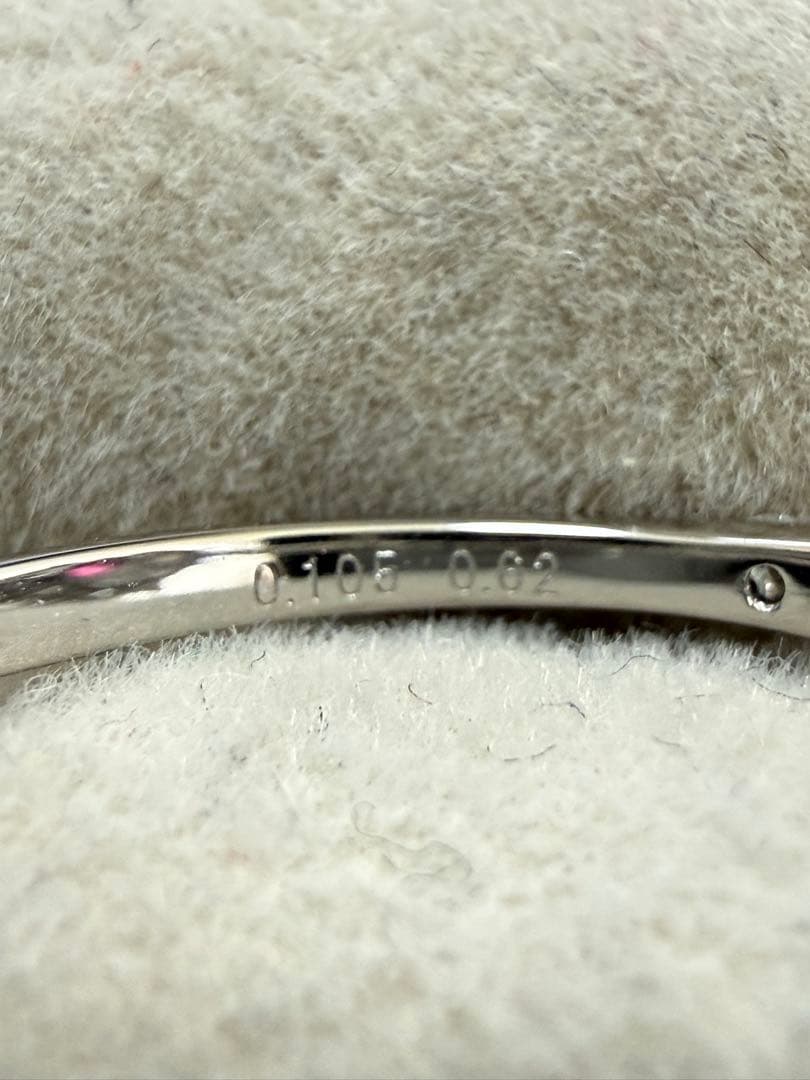 高級 プラチナ ルビー ダイヤ リング 11号