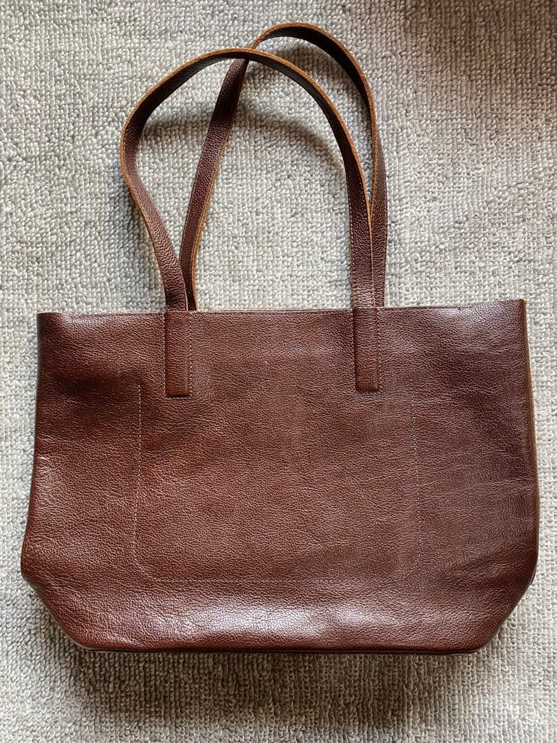 ブラウンレザー トートバッグ