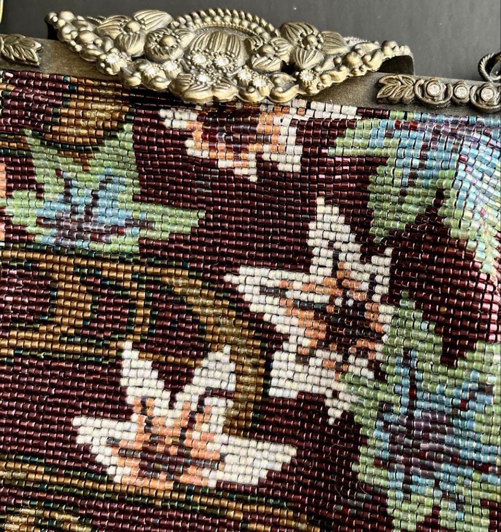 ⚜️美しいビーズバッグ　フリンジ　ビーズパーティーバッグ⚜️