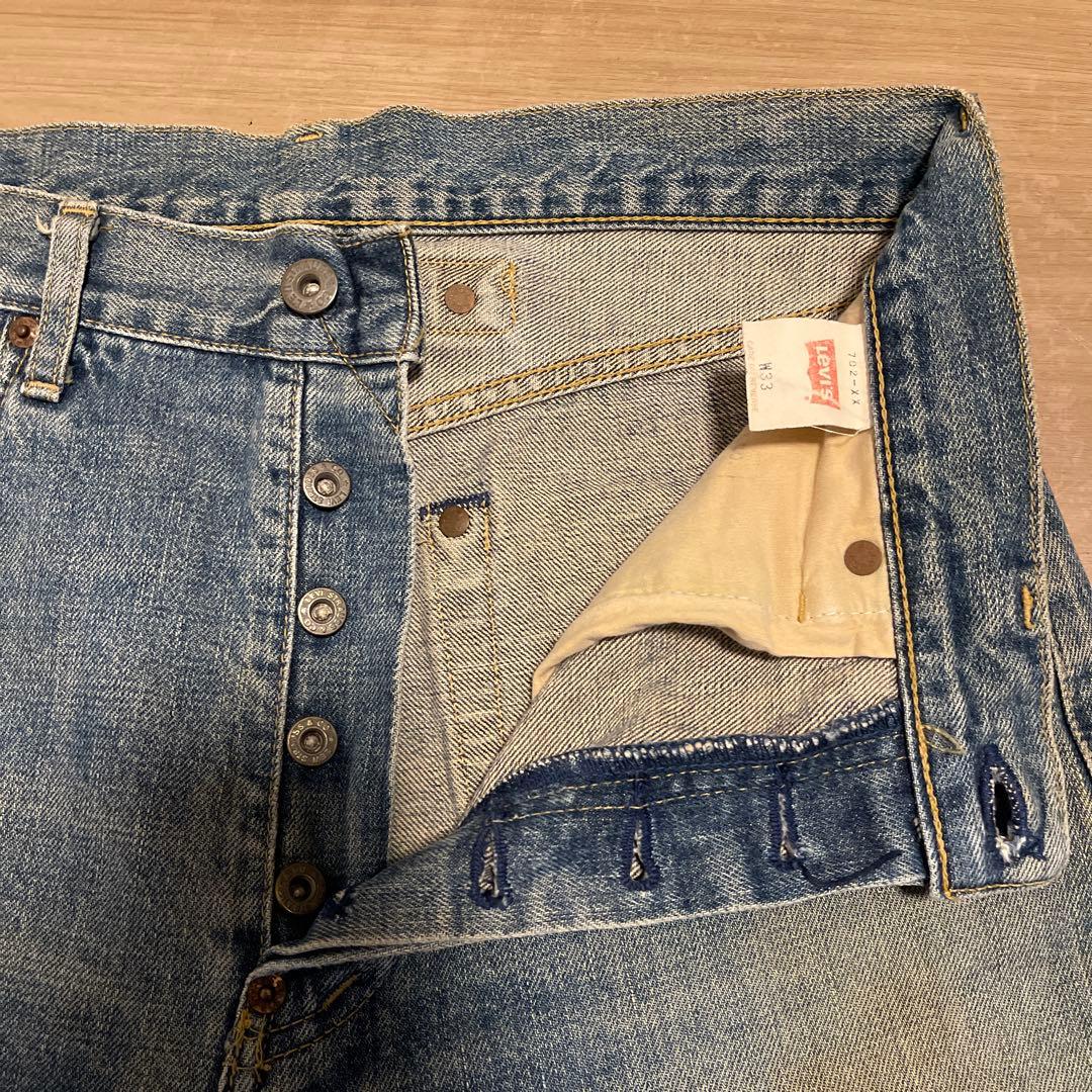 雰囲気抜群 LEVI'S 702 XX 復刻 赤耳 ユーズド W33 x L36